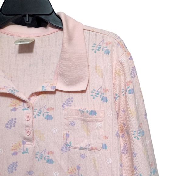 Blair Vintage Blush Pastel Pink Floral 3/4 Sleeve Top Women's Size 2X - Picture 4 of 7